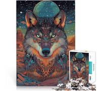 1000 Piece Jigsaw Puzzles for Adults Holy Wolf King Anspruchsvolles Spiel und Familienspaß Wohnkunstdekor75x50cm