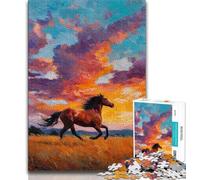 1000 Piece Jigsaw Puzzles for Adults Horses on The Grassland Teenager Jigsaw,Learning Educational Toys Family Games Unique Birthday And Gifts (size 75x50cm)