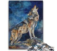 1000 Piece Jigsaw Puzzles for Adults Howling Wolf Teenager Jigsaw,Birthday Present, Gifts, Wall Art for Age 14 Years Up (50x75cm)
