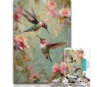 1000 Piece Jigsaw Puzzles for Adults Hummingbird Oil Painting,Educational Family Game Wall Decoration Unique Birthday And Xmas Gifts (38x26cm)