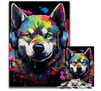 1000 Piece Jigsaw Puzzles for Adults Husky with Headphones Difficult Puzzles for Adults for Mother'S Day, Birthdays, Christmas 50x75CM/19.68x29.52inch