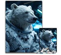 1000 Piece Jigsaw Puzzles for Adults Ice Bear in A Space SuitJigsaw Puazzles for Adults for Birthdays Holidays Best for Christmas 1000 PCS(75x50cm)