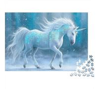 1000 Piece Jigsaw Puzzles for Adults Ice Horse Jigsaw Puzzle Mystical Arctic Realm Wood Puzzle Challenging Game And Family Play Home Decoration Multi Colour 1000pcs (75x50cm)