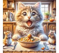 1000 Piece Jigsaw Puzzles for Adults, Impossible Hard Difficult Challenging jigsaw puzzle 1000 pieces adult Puzzles Classic Educational Games 65x65cm, Surprised Cat