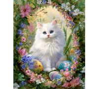 1000 Piece Jigsaw Puzzles for Adults, Impossible Hard Difficult Challenging jigsaw puzzle 1000 pieces adult Puzzles Classic Educational Games 75x50cm,Cat Easter Egg