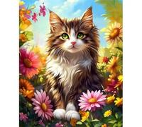 1000 Piece Jigsaw Puzzles for Adults, Impossible Hard Difficult Challenging jigsaw puzzle 1000 pieces adult Puzzles Classic Educational Games 75x50cm,Pink Flower Cat