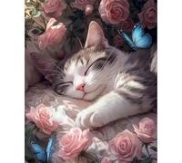 1000 Piece Jigsaw Puzzles for Adults, Impossible Hard Difficult Challenging jigsaw puzzle 1000 pieces adult Puzzles Classic Educational Games 75x50cm,Rose Cat Butterfly