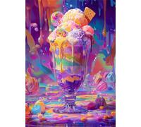 1000 piece Jigsaw Puzzles for Adults Impossible Hard Difficult Challenging Puzzle, jigsaws 1000 pieces for adults Fun Activity & Present for The Whole Family, Theme:Ice Cream
