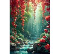 1000 piece Jigsaw Puzzles for Adults Impossible Hard Difficult Challenging Puzzle, jigsaws 1000 pieces for adults Fun Activity & Present for The Whole Family, Theme:Stream Sunlight Flower