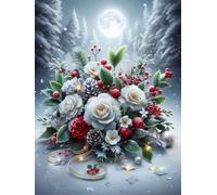 1000 piece Jigsaw Puzzles for Adults Impossible Hard Difficult Challenging Puzzle, jigsaws 1000 pieces for adults Fun Activity & Present for The Whole Family, Theme:Christmas Bouquet