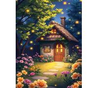 1000 piece Jigsaw Puzzles for Adults Impossible Hard Difficult Challenging Puzzle, jigsaws 1000 pieces for adults Fun Activity & Present for The Whole Family, Theme:House Firefly Flower