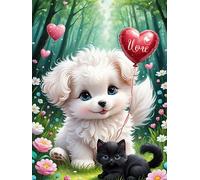 1000 piece Jigsaw Puzzles for Adults Impossible Hard Difficult Challenging Puzzle, jigsaws 1000 pieces for adults Fun Activity & Present for The Whole Family, Theme:Jungle Cats Dogs