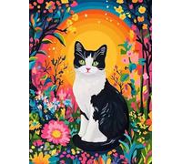 1000 piece Jigsaw Puzzles for Adults Impossible Hard Difficult Challenging Puzzle, jigsaws 1000 pieces for adults Fun Activity & Present for The Whole Family, Theme:Graffiti Cat