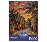 1000 Piece Jigsaw Puzzles for Adults Impressionist Street Scene at Sunset Puzzles for Adults Anti-Stress Toys Analysis And Logic Difficult And Challenge 52x38cm/1000pcs