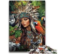 1000 Piece Jigsaw Puzzles for Adults Indian Princess Puzzles for Teenagers,Stress Reliever Difficult Challenge Secret Santa Gifts (26x38cm)