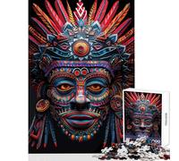 1000 Piece Jigsaw Puzzles for Adults Indigenous Huchiol Mask Relaxing Games for The Whole Family Anti-Stress Toys Train Your Brain And Hands (50x75cm)
