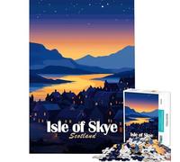 1000 Piece Jigsaw Puzzles for Adults Isle of Skye, Scotland at Night Toy Intellectual Game Educational Game But Fun And Humorous Birthday Gifts (Size 75x50cm)