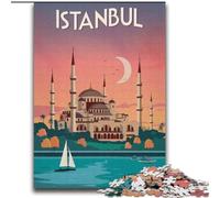 1000 Piece Jigsaw Puzzles for Adults Istanbul,Help The Brain Exercise Addictive Toys to Cultivate Patience Artists Collection,Fine Art 38x52cm