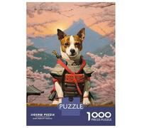 1000 Piece Jigsaw Puzzles for Adults Jack Russell Dog Samurai Adult Jigsaw Family Game Analysis And Logic Difficult And Challenge 70x50cm/1000pcs