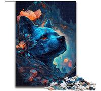 1000 Piece Jigsaw Puzzles for Adults Jack Russell Terrier Dog Impossible Jigsaw Puzzles for Adults size 50x75cm DIY Decoration, Brain Challenge, for Adult, Family