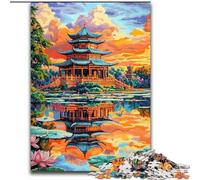 1000 Piece Jigsaw Puzzles for Adults Japanese Ancient Temple Jigsaws 1000 Pieces for Adults Unique DIY Home Decor Gift Idea 50X75CM