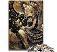 1000 Piece Jigsaw Puzzles for Adults Japanese Anime Girl Staycation Kill Time with Fully Interlocking Randomly Shaped Pieces 50x75cm