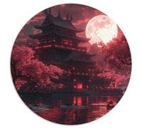 1000 Piece Jigsaw Puzzles for Adults,Japanese Architecture,Creative Round Jigsaw Puzzles,for Adults & Kids Age 12 Up,Cardboard puzzles,Great Gift for Adults size，67.5x67.5