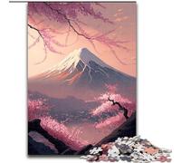 1000 Piece Jigsaw Puzzles for Adults Japanese Cherry Blossoms Made of Wood, Making It A Great Gift for Family Fun 50x75cm for Birthday Holiday Christmas