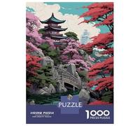 1000 Piece Jigsaw Puzzles for Adults Japanese Garden Landscape Jigsaws for Adults Brain Teaser Game Stress Reliever for Is Ideal As A Gift 38x26cm/1000pcs