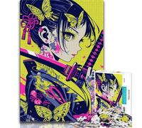 1000 Piece Jigsaw Puzzles for Adults Japanese Geisha Adult Puzzles,Stress Reliever Staycation Kill Time Home Decoration Toys 75x50cm