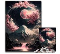 1000 Piece Jigsaw Puzzles for Adults Japanese Landscape Neon cardboard Jigsaw Puzzles for Adults DIY Home Decor Gift, Adult Brain Teaser 26X38CM/10.23x14.96inch