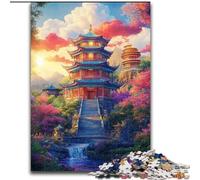1000 Piece Jigsaw Puzzles for Adults Japanese Style Tower Jigsaw Perfect for Family Fun on Christmas, Thanksgiving, Birthdays & Easter (size : 50x75cm)