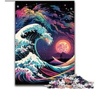 1000 Piece Jigsaw Puzzles for Adults Japanese Waves 1000 Piece Jigsaw Puzzles for Adults Adult & Family Activity, DIY Home Decor Gift size 50x75cm