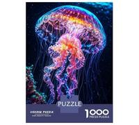 1000 Piece Jigsaw Puzzles for Adults Jellyfish Electric Bloom Adult Puzzles Hands-on Game Stress Reliever Difficult And Challenge 70x50cm/1000pcs