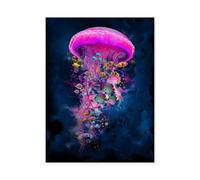 1000 Piece Jigsaw Puzzles for Adults，Jellyfish paint，Challenging Puzzle Games for Family Fun, Relaxing Brain Teaser Gift for Women and Men（38x26cm）-I63
