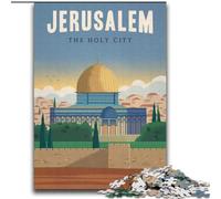 1000 Piece Jigsaw Puzzles for Adults Jerusalem,Help The Brain Exercise Addictive Toys to Cultivate Patience Artists Collection,Fine Art 38x52cm