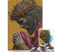 1000 Piece Jigsaw Puzzles for Adults Jesus,Help The Brain Exercise Addictive Toys to Cultivate Patience Artists Collection,Fine Art 38x26cm