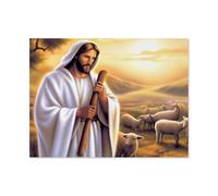 1000 Piece Jigsaw Puzzles for Adults，Jesus, sheep，Irregular Shaped Pieces for Challenging Fun, Gifts for Family Game Night（75x50cm）-C68