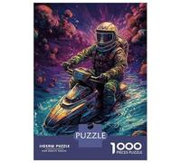 1000 Piece Jigsaw Puzzles for Adults Jet Ski Astronaut Space Adult Jigsaw Hands-on Game Analysis And Logic Parent-child Interaction 38x26cm/1000pcs