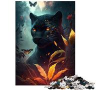 1000 Piece Jigsaw Puzzles for Adults Jigsaw A Fiery Black Panther Help The Brain Exercise For Family Fun Educational Toy for And 14 Years And over (38x52cm)