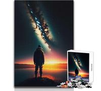 1000 Piece Jigsaw Puzzles for Adults Jigsaw A Man Alone on A Star Plan Toy Intellectual Game But Fun And Humorous Birthday Gift Size 50x75cm