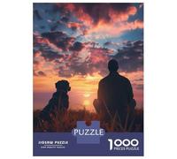 1000 Piece Jigsaw Puzzles for Adults Jigsaw A Man With Dog In Mind Teenager Puzzles Relaxing Games Hand Speed Race Christmas Birthday Gifts 52x38cm/1000pcs