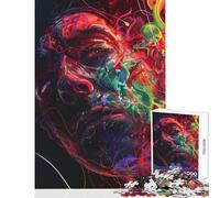 1000 Piece Jigsaw Puzzles for Adults Jigsaw Abstract Face in Color Practical Game Family Activities Anti-Stress Toys Gifts for Friends And Family (75X50CM)
