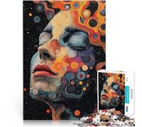 1000 Piece Jigsaw Puzzles for Adults Jigsaw Abstract Face Stressabbau-Spielzeug Wunschliste mit dem Weihnachtsmann52x38cm