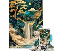 1000 Piece Jigsaw Puzzles for Adults Jigsaw Abstract Fuji Mount Art Adult Jigsaw Puzzle Hands-on Game Stress Reliever Christmas Birthday Gifts (Size 50x75cm)