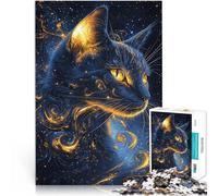 1000 Piece Jigsaw Puzzles for Adults Jigsaw Abstract Kintsugi Cat Made of cardboard for ages 14 and over Beautiful design gameBeautiful design game A work of art。size：26x38cm/10.24x14.96inch