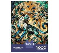 1000 Piece Jigsaw Puzzles for Adults Jigsaw Abstract Panther Kintsugi Puzzles for Adults Anti-Stress Toys Presents for Women Fun Activities at Home 70x50cm/1000pcs