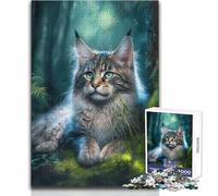 1000 Piece Jigsaw Puzzles for Adults Jigsaw Adorable Maine Coon Cat Toy Intellectual Game But Fun And Humorous Birthday Gift Size 50x75cm