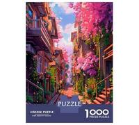 1000 Piece Jigsaw Puzzles for Adults Jigsaw Afternoon on Pink Street Puzzles for Adults Anti-Stress Toys But Fun And Humorous Challenging Game Gifts 52x38cm/1000pcs