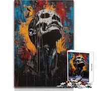 1000 Piece Jigsaw Puzzles for Adults Jigsaw Agony And Awakening Contemporary Expressionist Artwork Toy Intellectual Game But Fun And Humorous Birthday Gift Size 38x52cm
